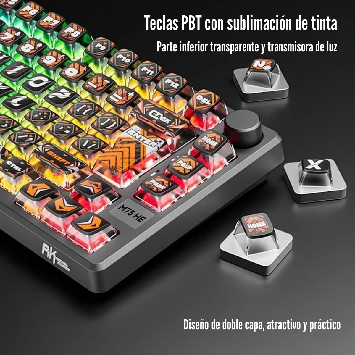ROYAL KLUDGE - TECLADO M75 HE WIRED 75% HEPHAESTUS SWITCH MINT - 4
