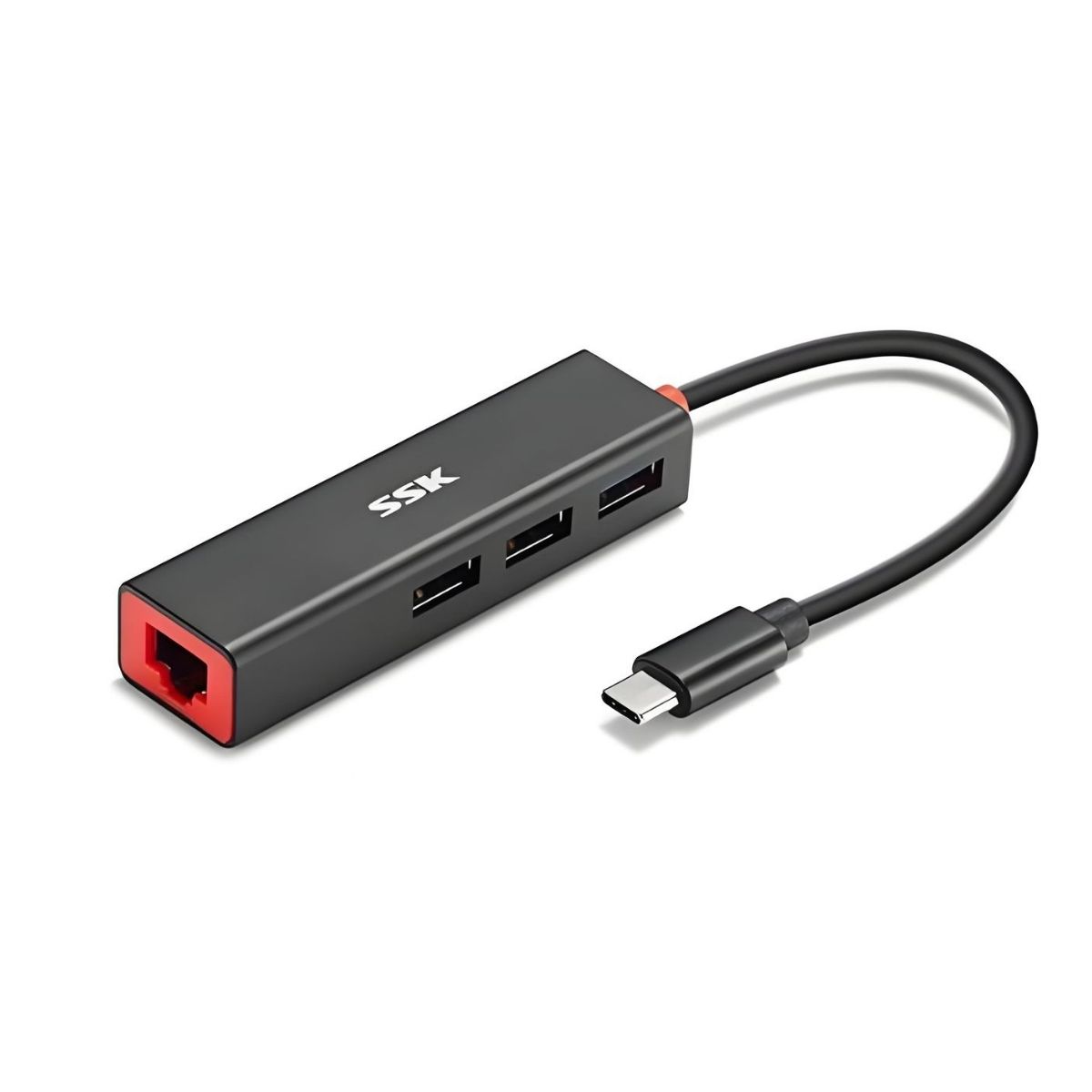 SSK - ADAPTADOR DE RED SHU-C535 TYPE-C CON 3 USB 3.0 Y ETHERNET - 1
