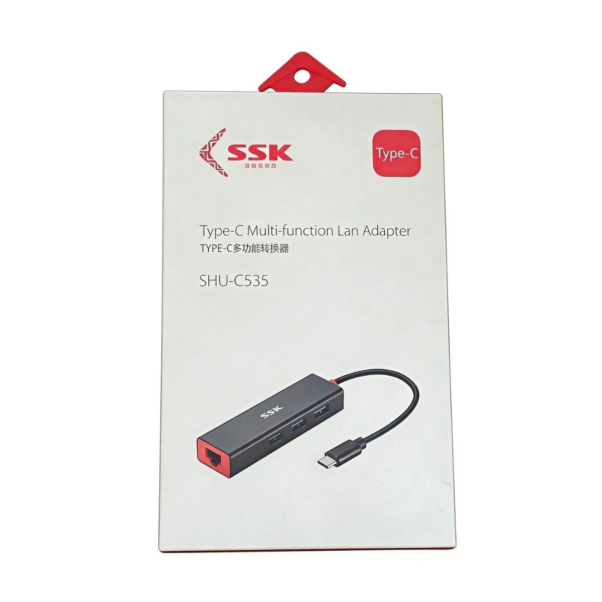 SSK - ADAPTADOR DE RED SHU-C535 TYPE-C CON 3 USB 3.0 Y ETHERNET - 3