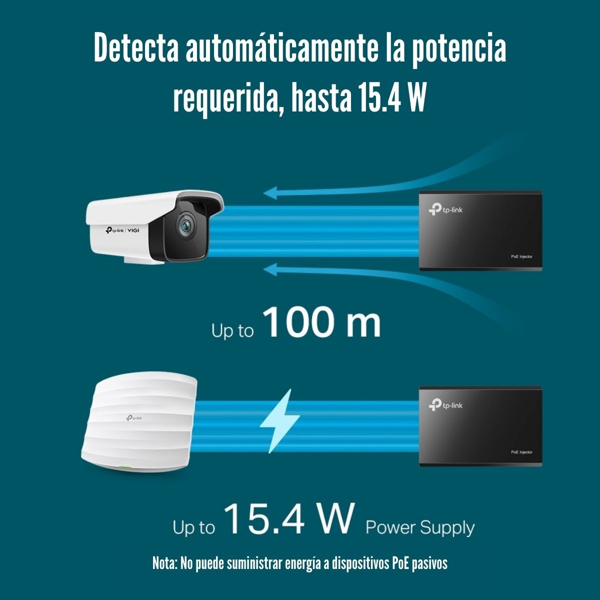 TP-LINK - ADAPTADOR POE TL-POE150S INJECTOR GIGABIT POE+ OMADA - 4