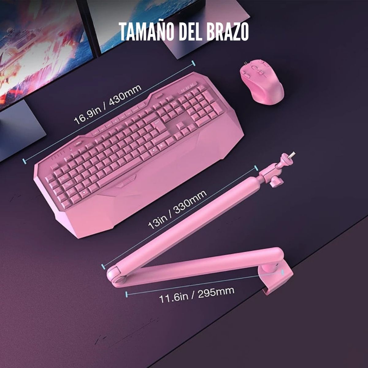 BRAZO PARA MICRÓFONO FIFINE BM88 PREMIUM BOOM - ROSADO - 6