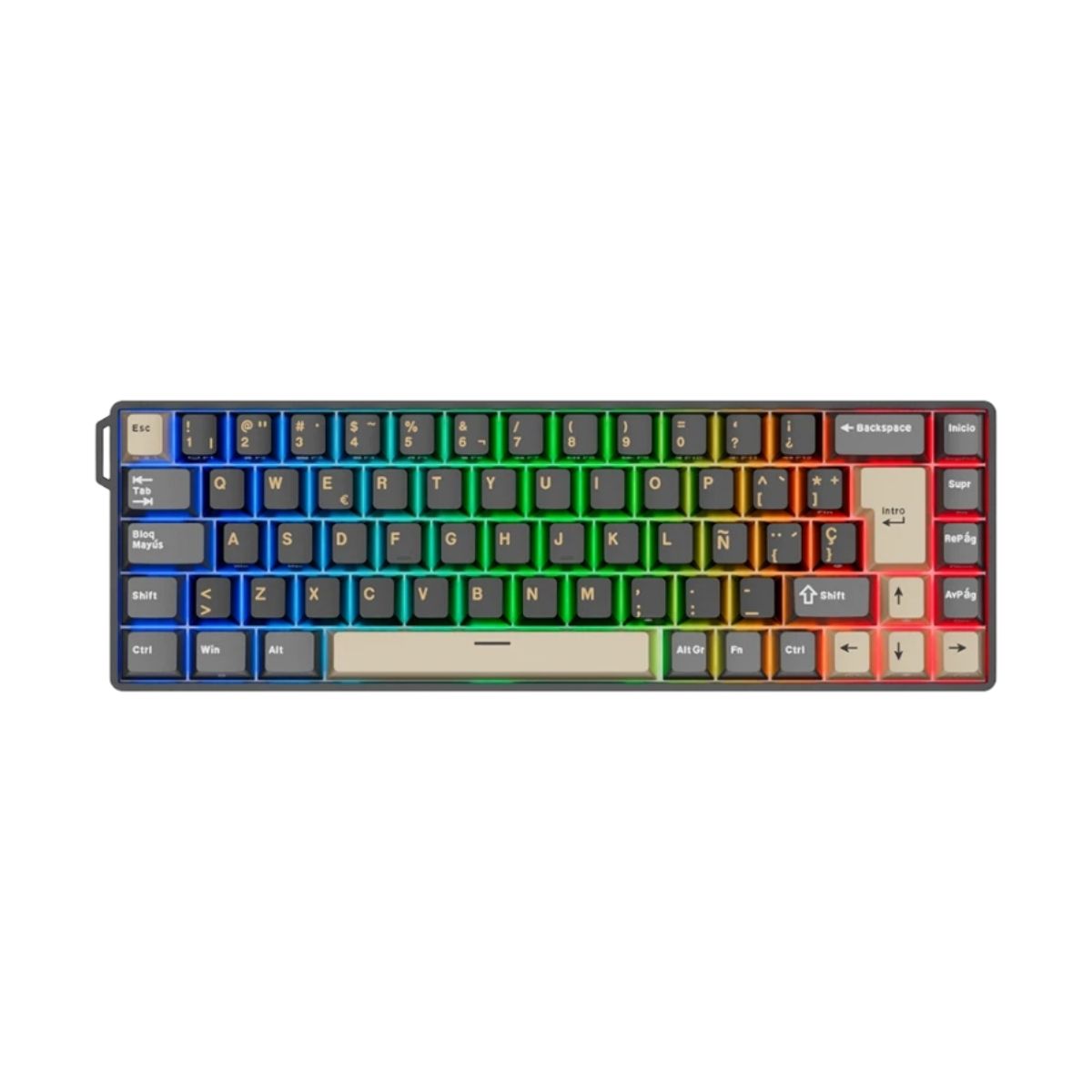 TECLADO ROYAL KLUDGE RK68 HE WIRED 68% PHANTOM SWITCH MINT - 1