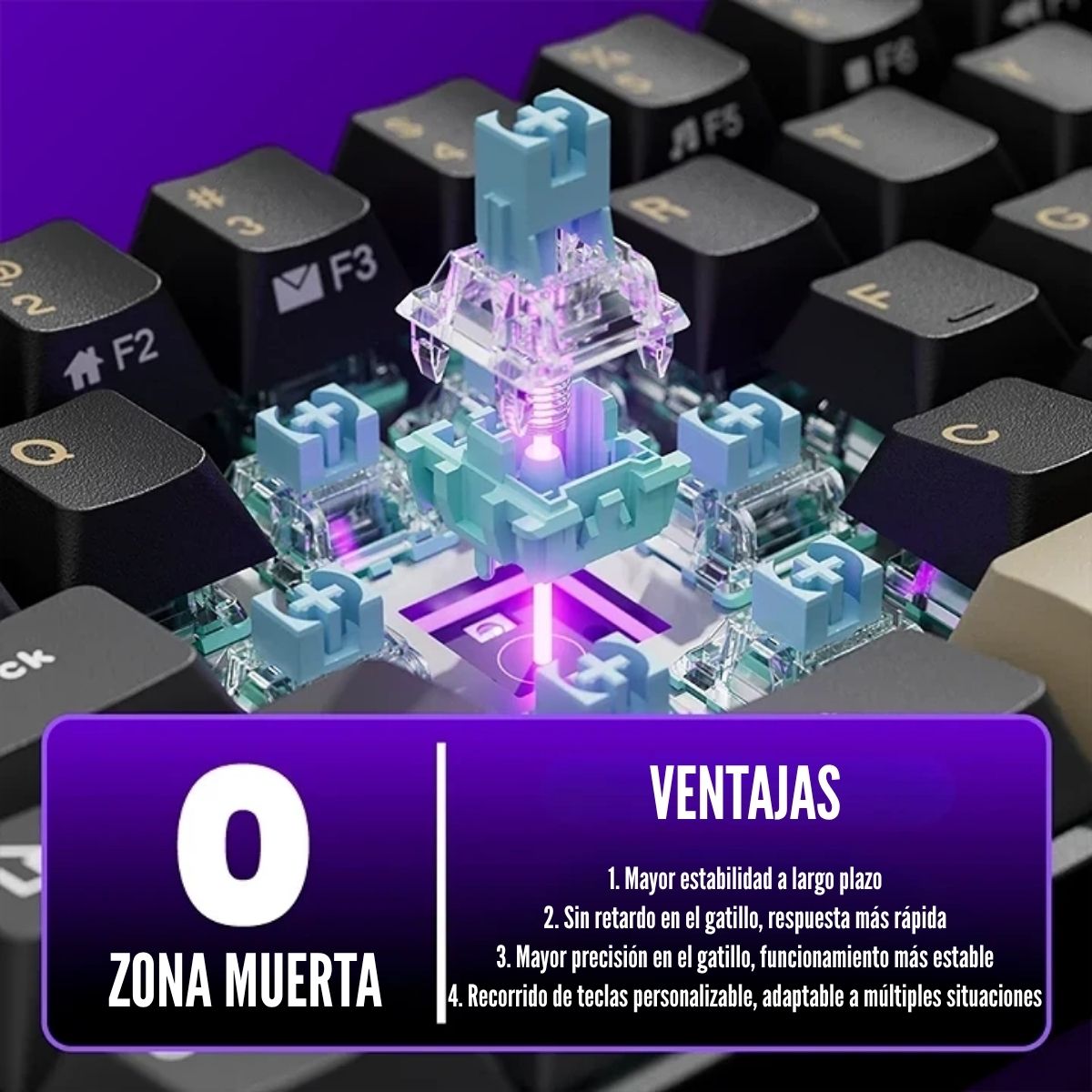 TECLADO ROYAL KLUDGE RK68 HE WIRED 68% PHANTOM SWITCH MINT - 5