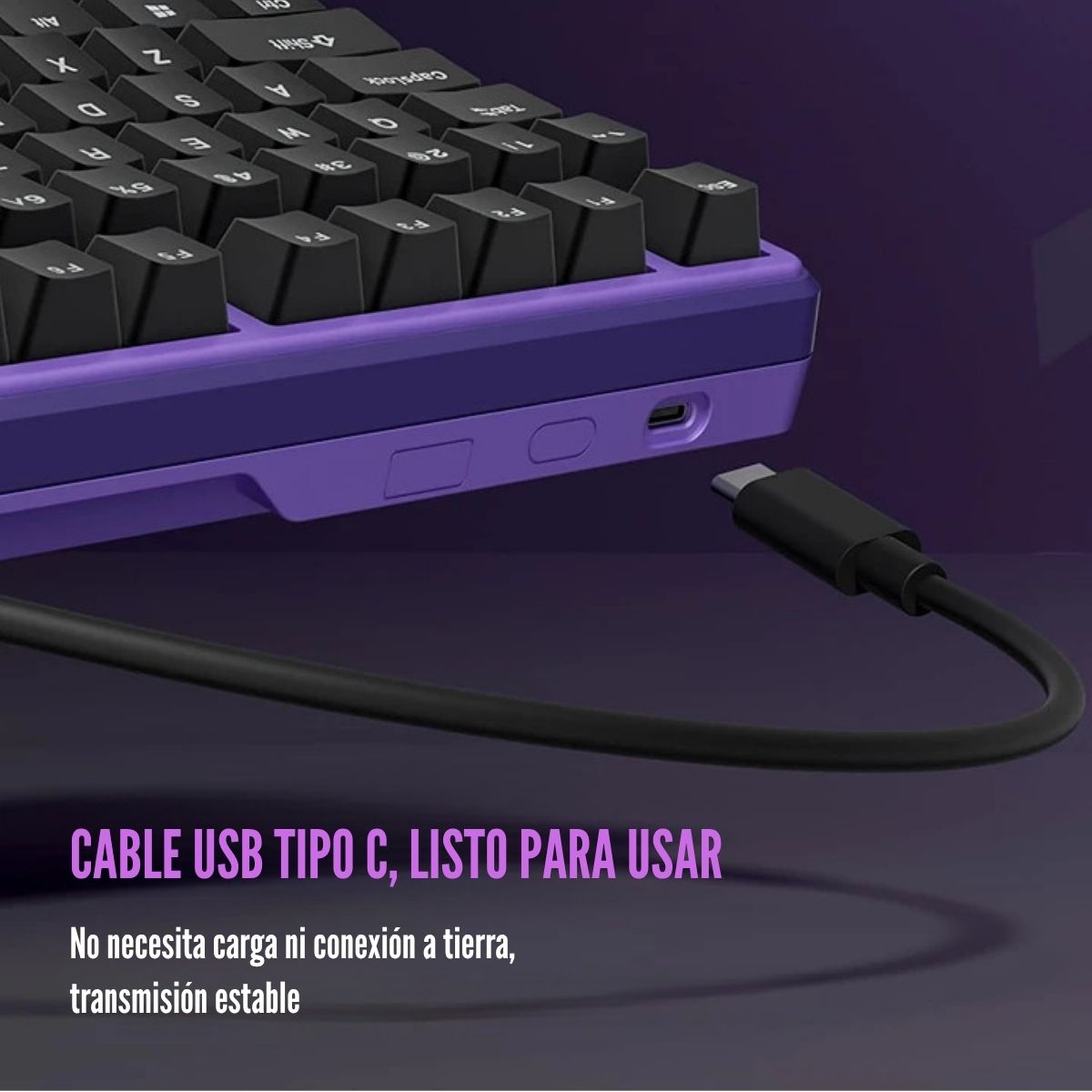 TECLADO ROYAL KLUDGE RK X87 WIRED 75% BLACKBERRY SWITCH CREAMY - 6