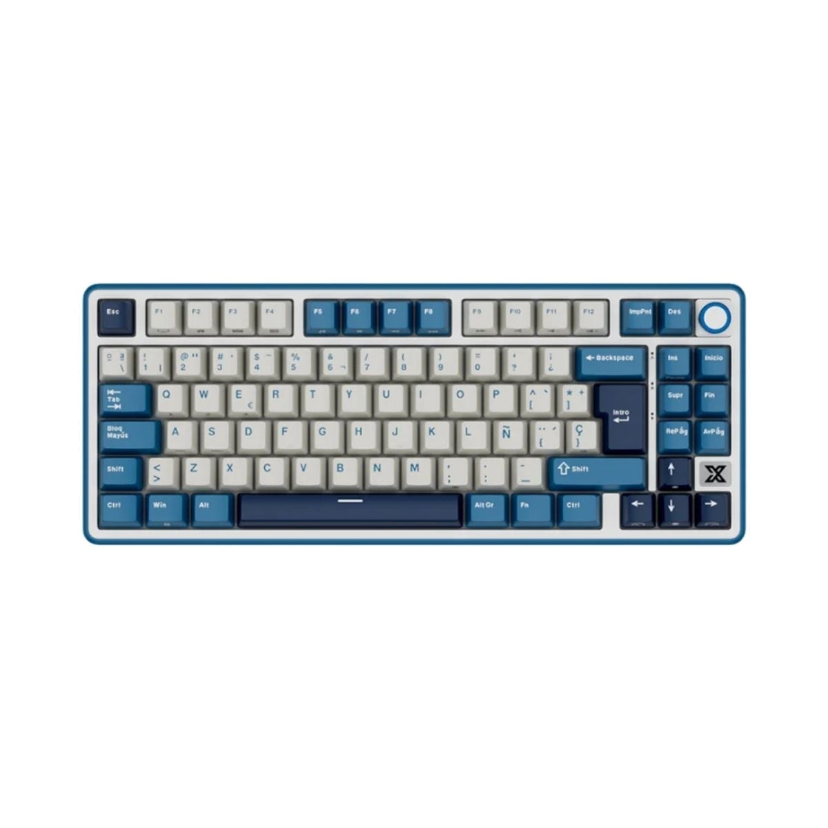 TECLADO ROYAL KLUDGE RK X87 WIRED 75% BLUE SWITCH CREAMY - 2