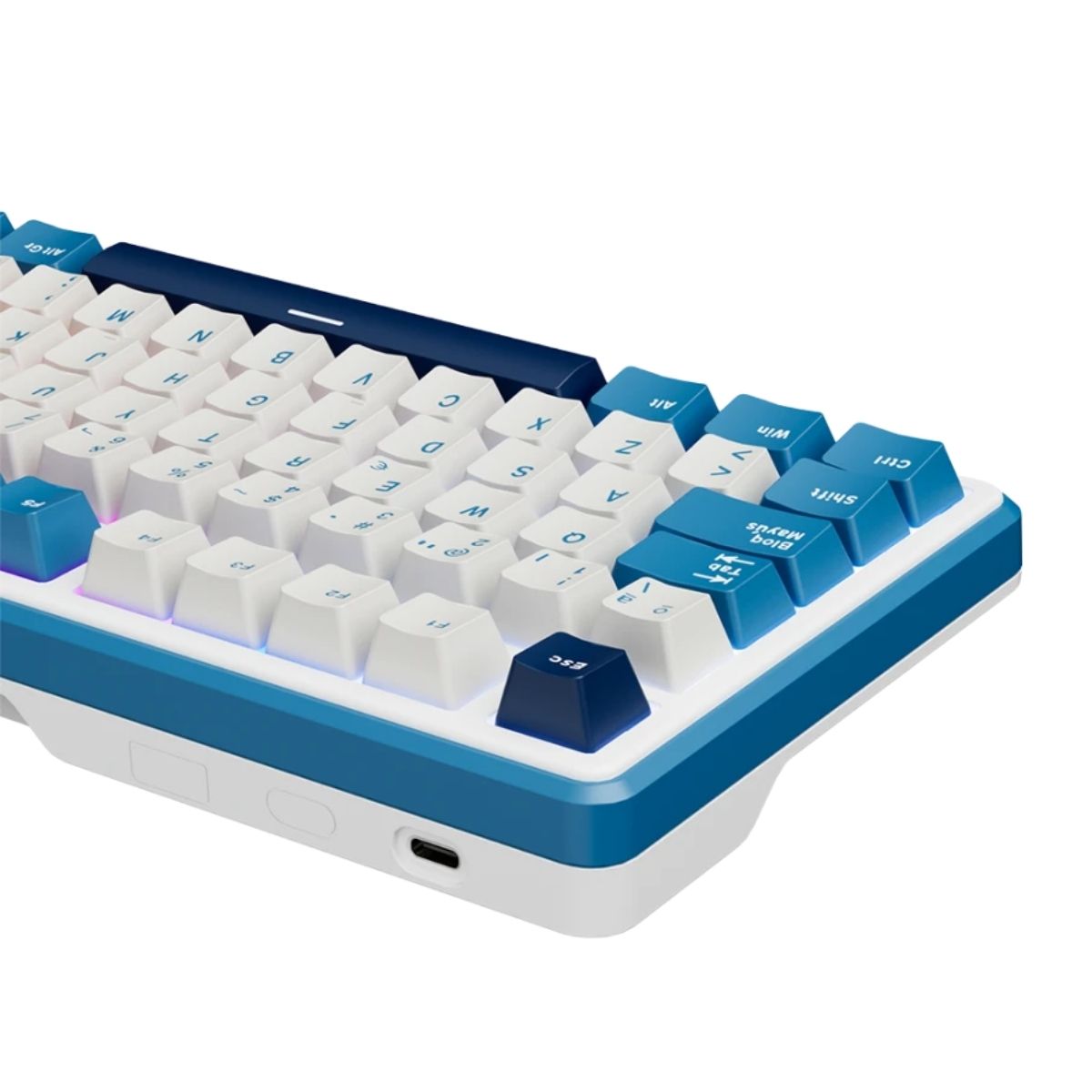 TECLADO ROYAL KLUDGE RK X87 WIRED 75% BLUE SWITCH CREAMY - 3