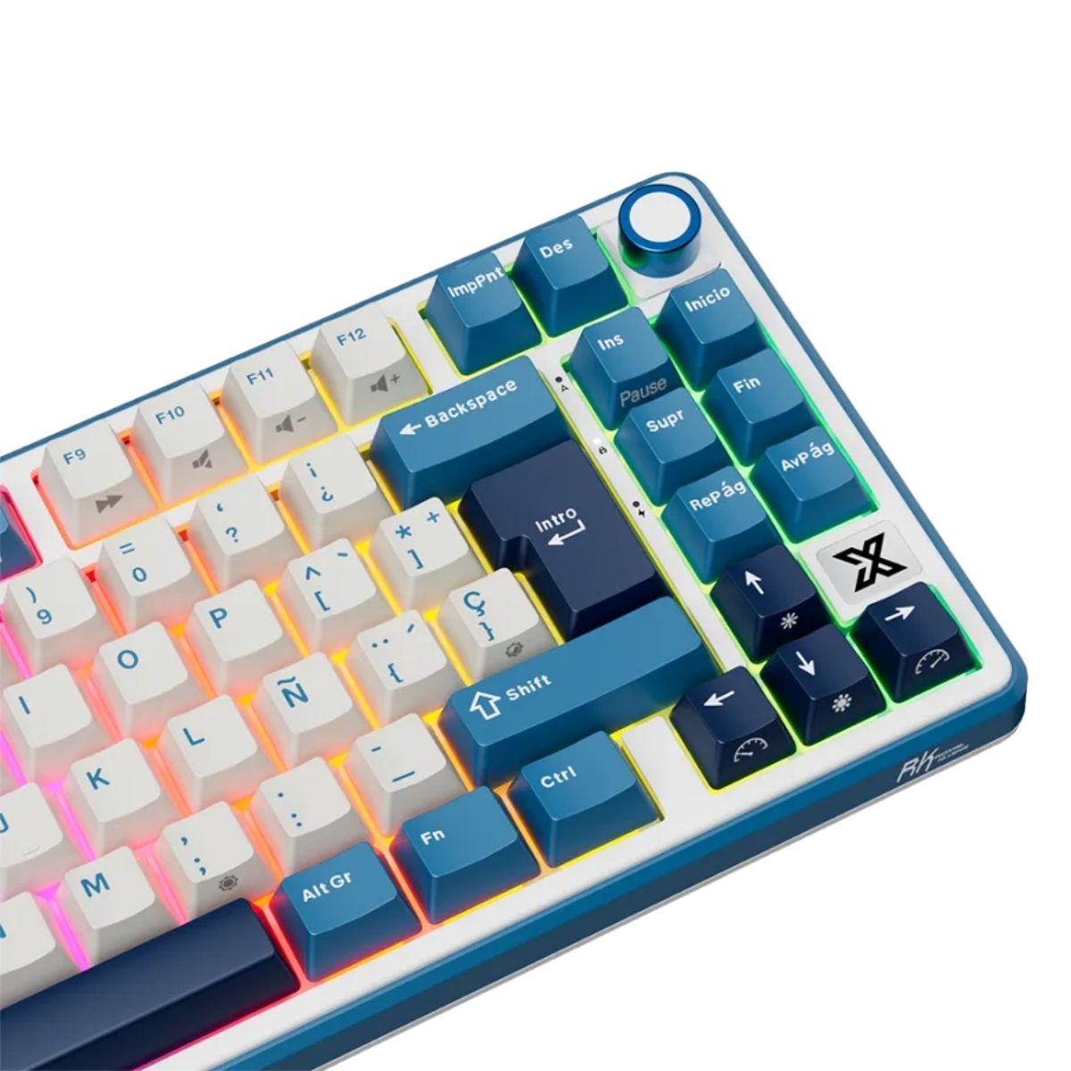 TECLADO ROYAL KLUDGE RK X87 WIRED 75% BLUE SWITCH CREAMY - 4