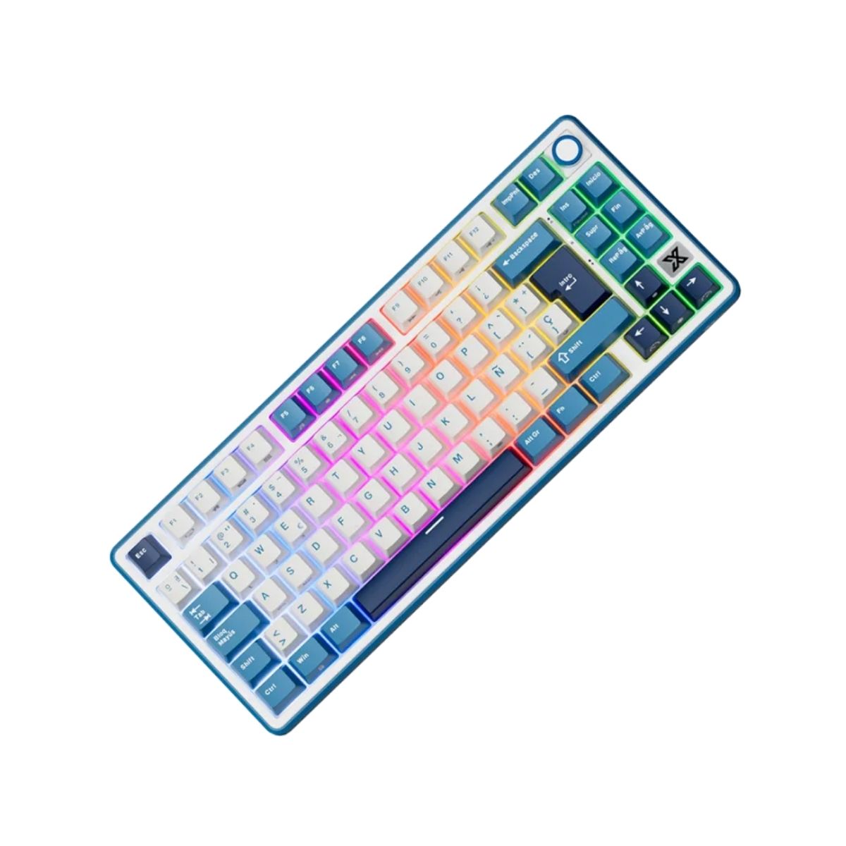 TECLADO ROYAL KLUDGE RK X87 WIRED 75% BLUE SWITCH CREAMY - 5