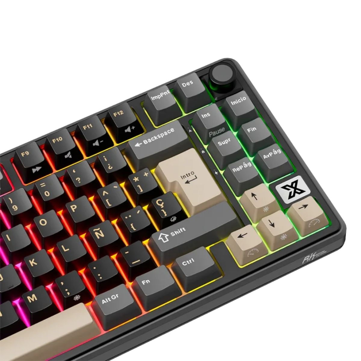 TECLADO ROYAL KLUDGE RK X87 WIRED 75% PHANTOM SWITCH CREAMY - 3