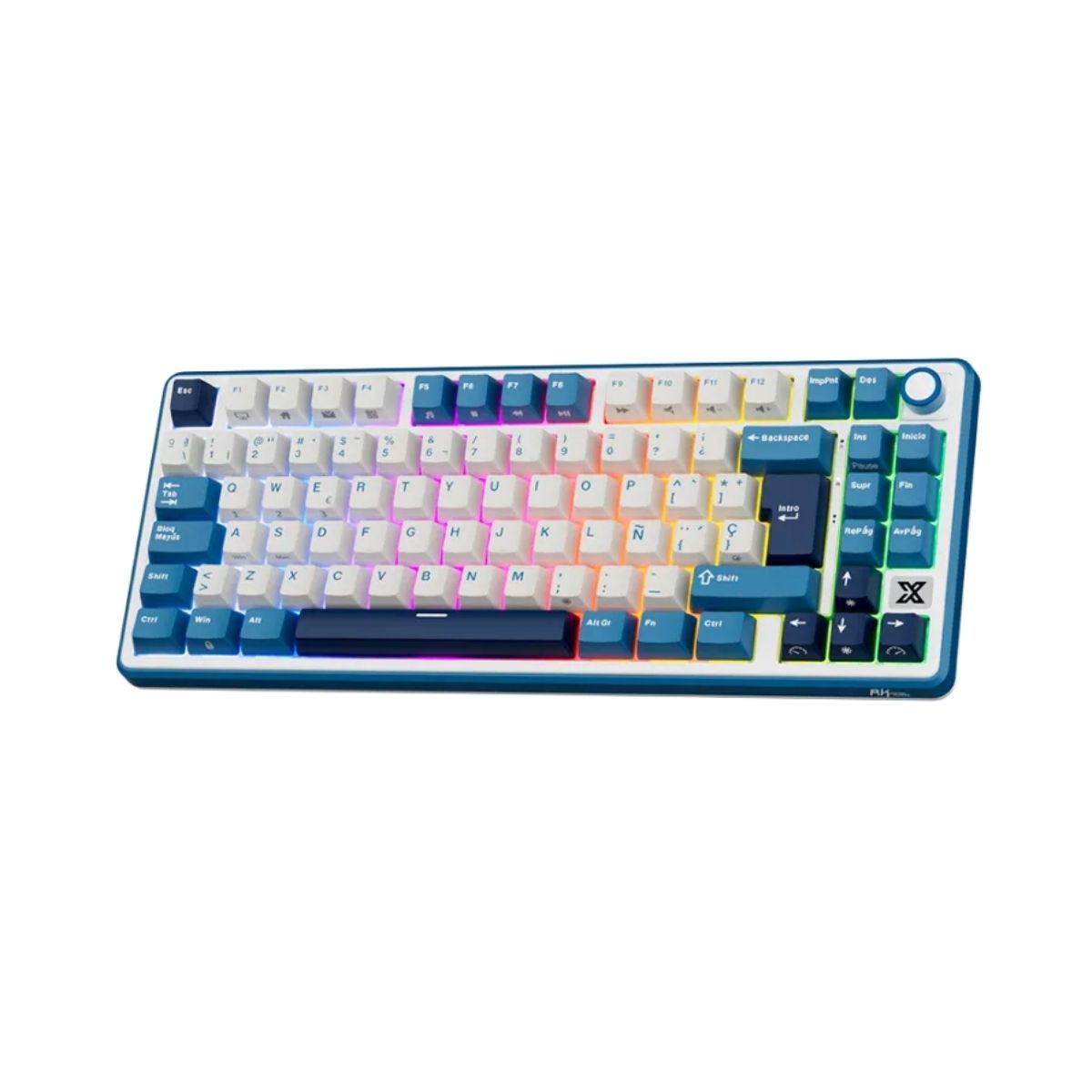 TECLADO ROYAL KLUDGE RK X87 WIRELESS 75% BLUE SWITCH CREAMY - 2