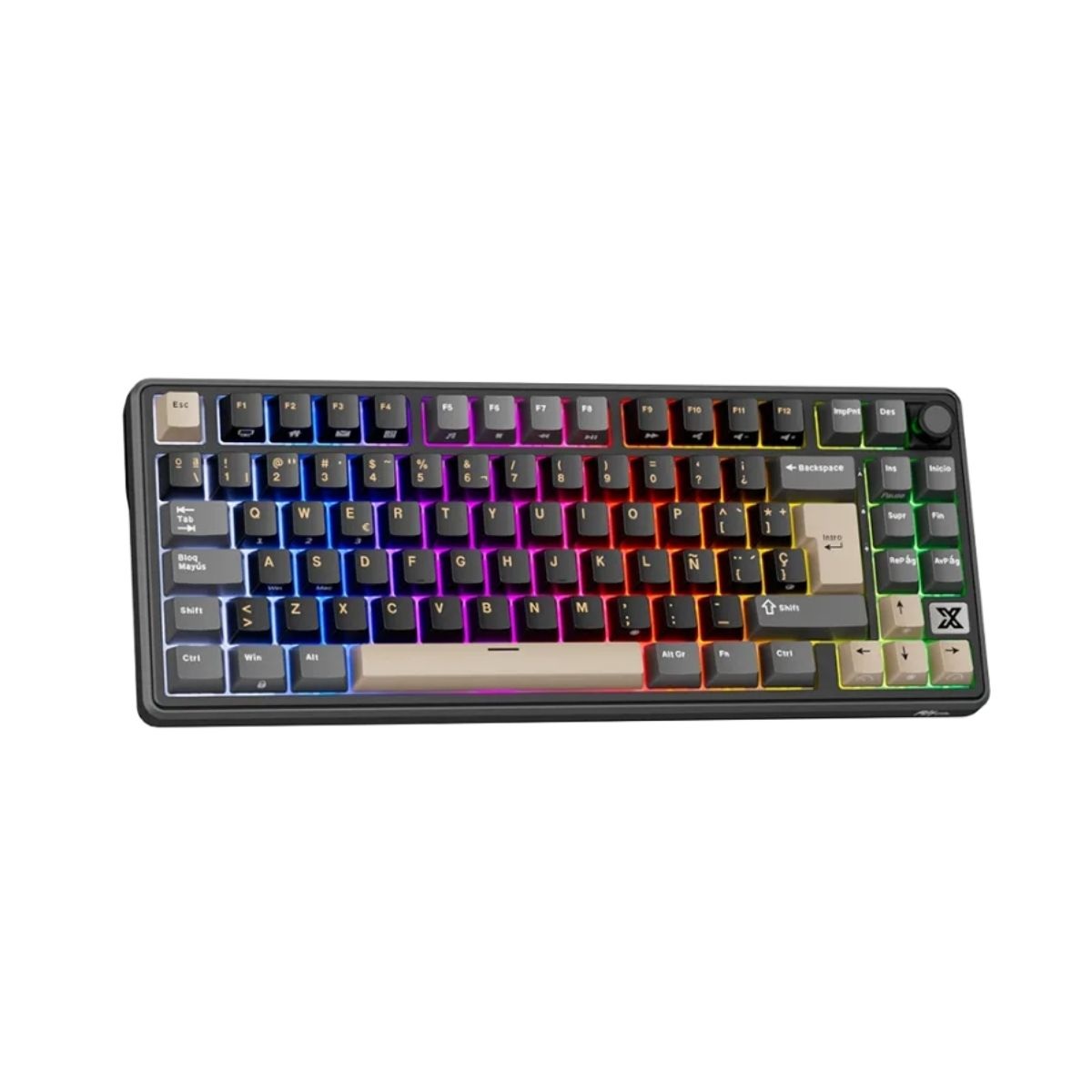 TECLADO ROYAL KLUDGE RK X87 WIRELESS 75% PHANTOM SWITCH CREAMY - 1