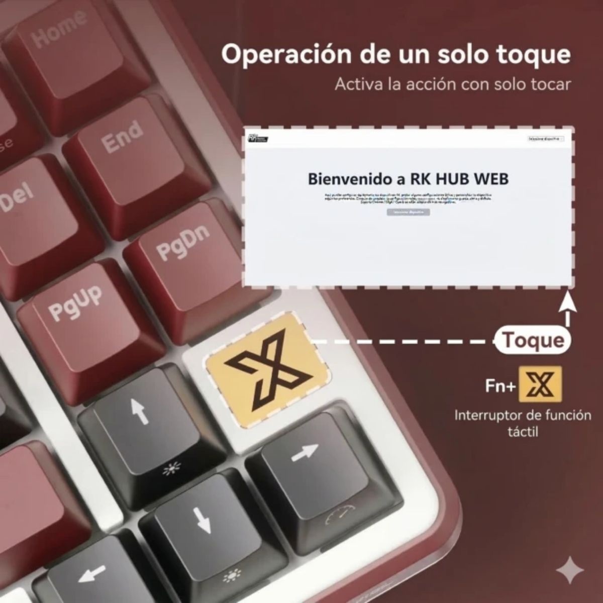 TECLADO ROYAL KLUDGE RK X87 WIRELESS 75% RED SWITCH BEIGE - 4