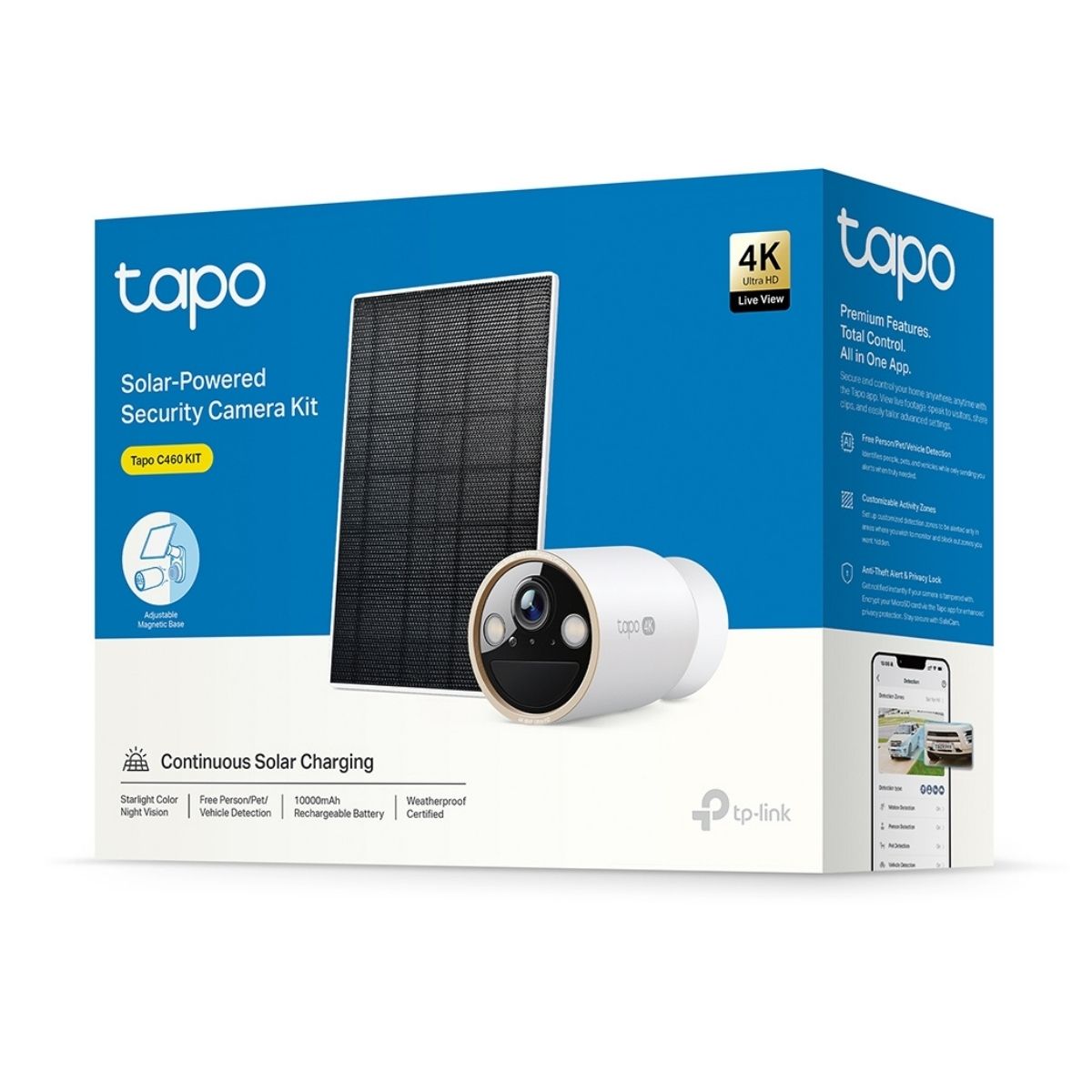 CÁMARA WIFI TP-LINK TAPO C460 KIT 4K UHD 8MP CON PANEL SOLAR - 6