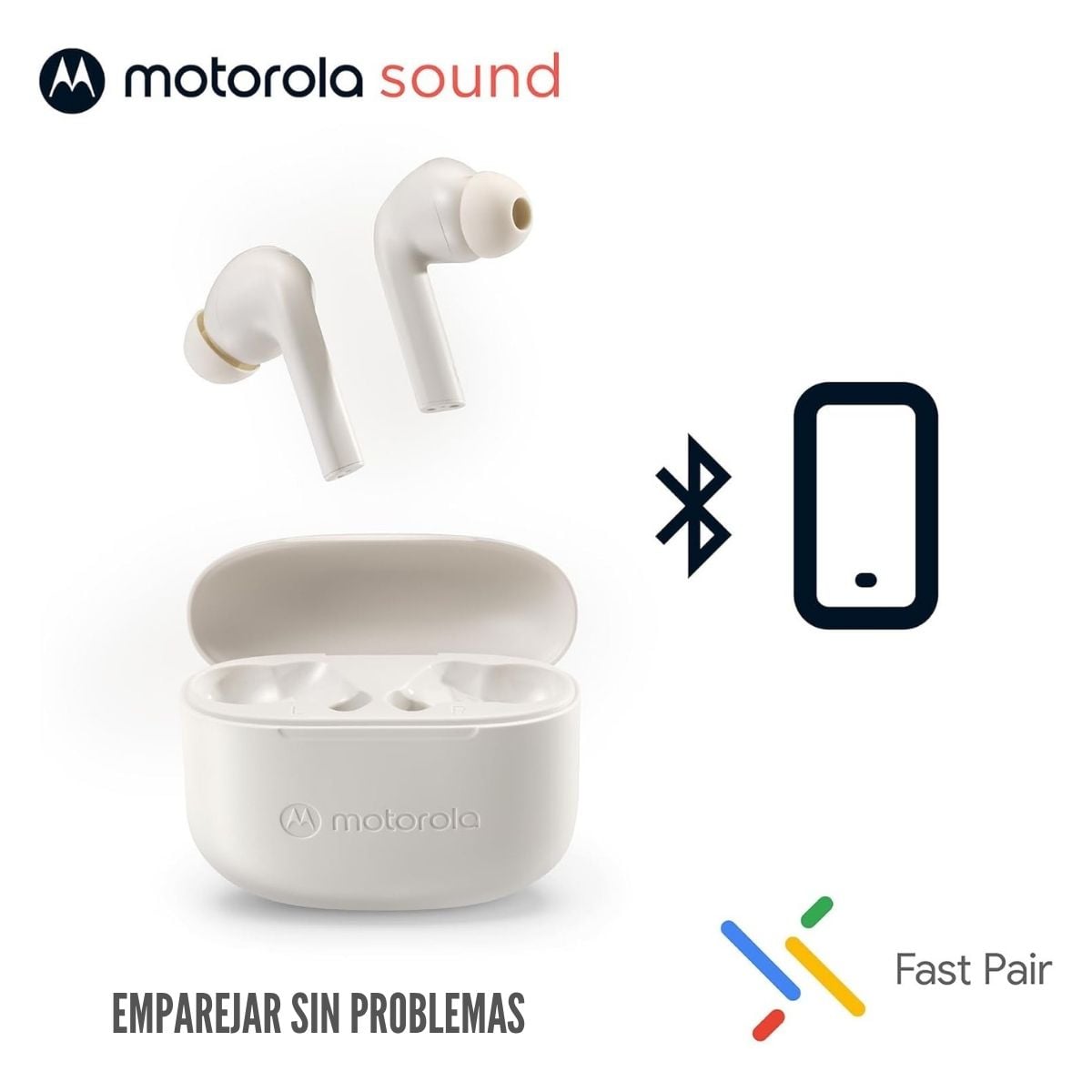 AUDÍFONO MOTOROLA MOTO BUDS 065 BLUETOOTH IPX4 - WHITE (TUFO) - 2