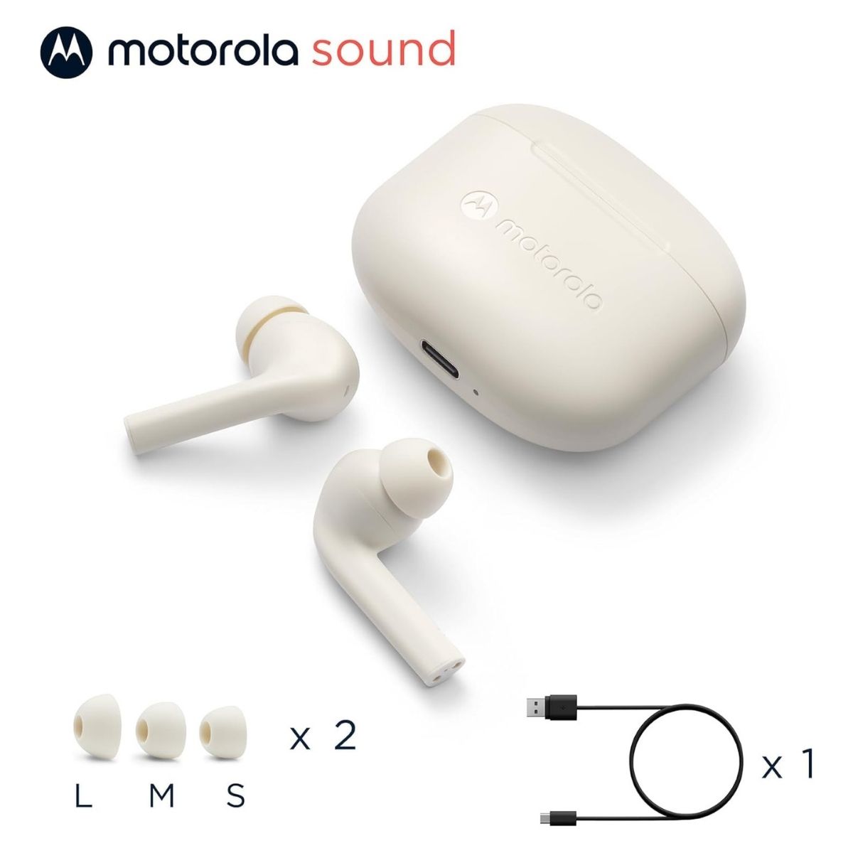 AUDÍFONO MOTOROLA MOTO BUDS 065 BLUETOOTH IPX4 - WHITE (TUFO) - 6