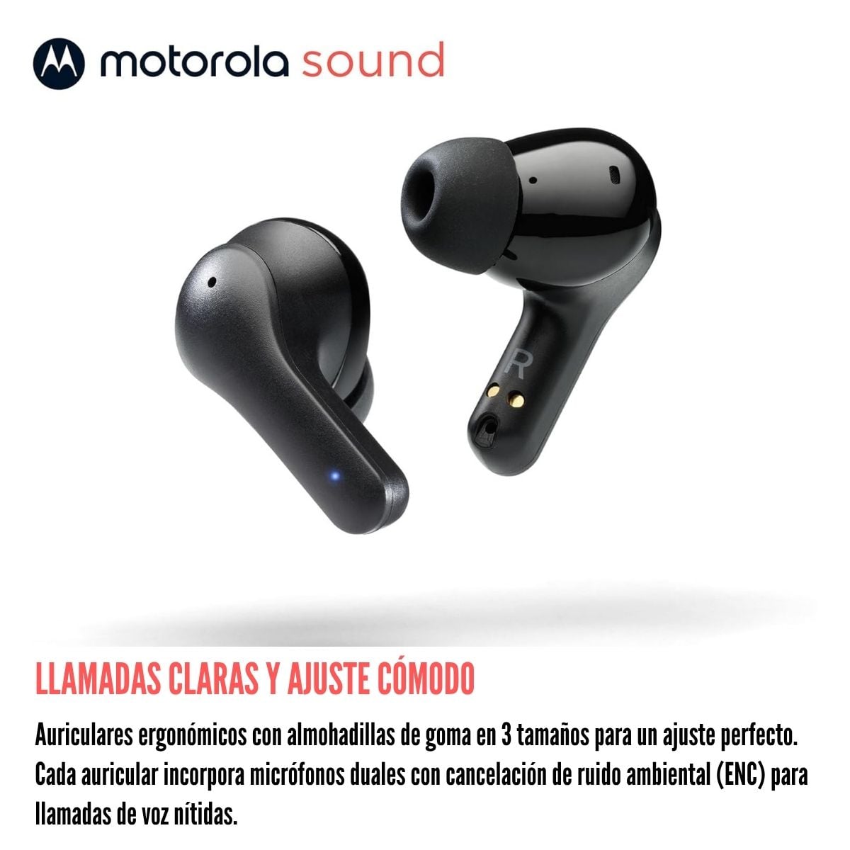 AUDÍFONO MOTOROLA MOTO BUDS 135 BLUETOOTH IPX5 - BLACK - 3