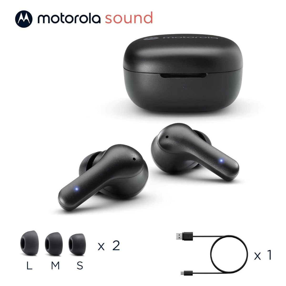 AUDÍFONO MOTOROLA MOTO BUDS 135 BLUETOOTH IPX5 - BLACK - 7