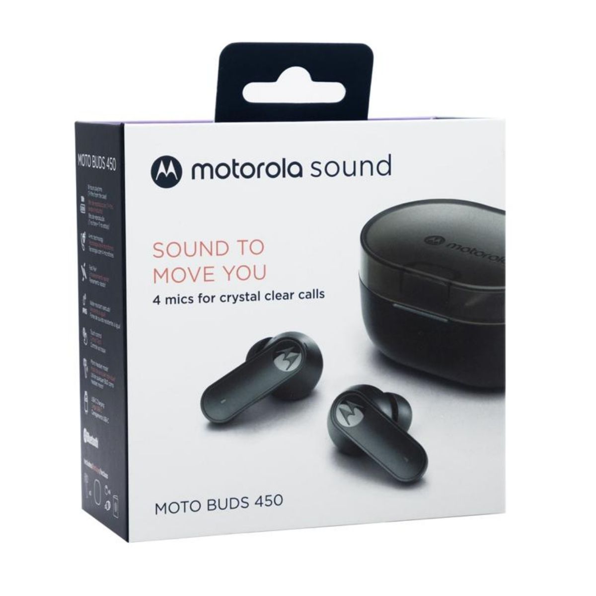 AUDÍFONO MOTOROLA MOTO BUDS 450 BLUETOOTH IPX5 - BLACK - 4
