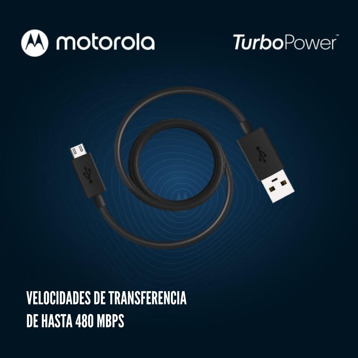 CABLE DE CARGA MOTOROLA SJ6461 ESSENTIAL USB-A TO MICRO USB 1 METRO - 2