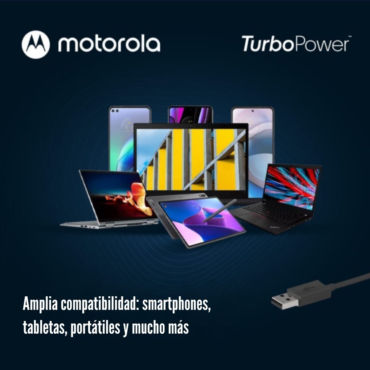 CABLE DE CARGA MOTOROLA SJ6461 ESSENTIAL USB-A TO MICRO USB 1 METRO - 4