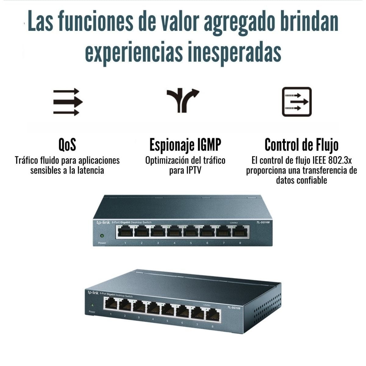 SWITCH TP-LINK TL-SG108 DE 8 PUERTOS GIGABIT DESKTOP - 4