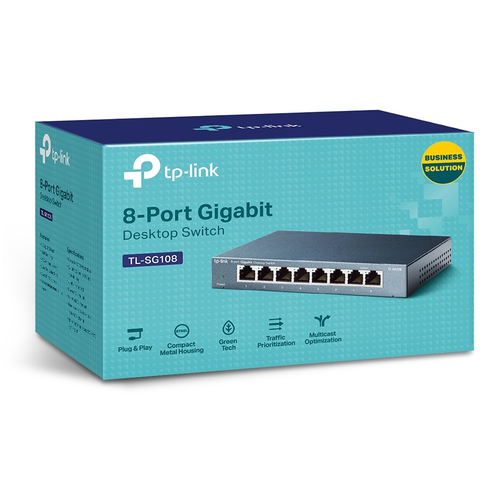 SWITCH TP-LINK TL-SG108 DE 8 PUERTOS GIGABIT DESKTOP - 6