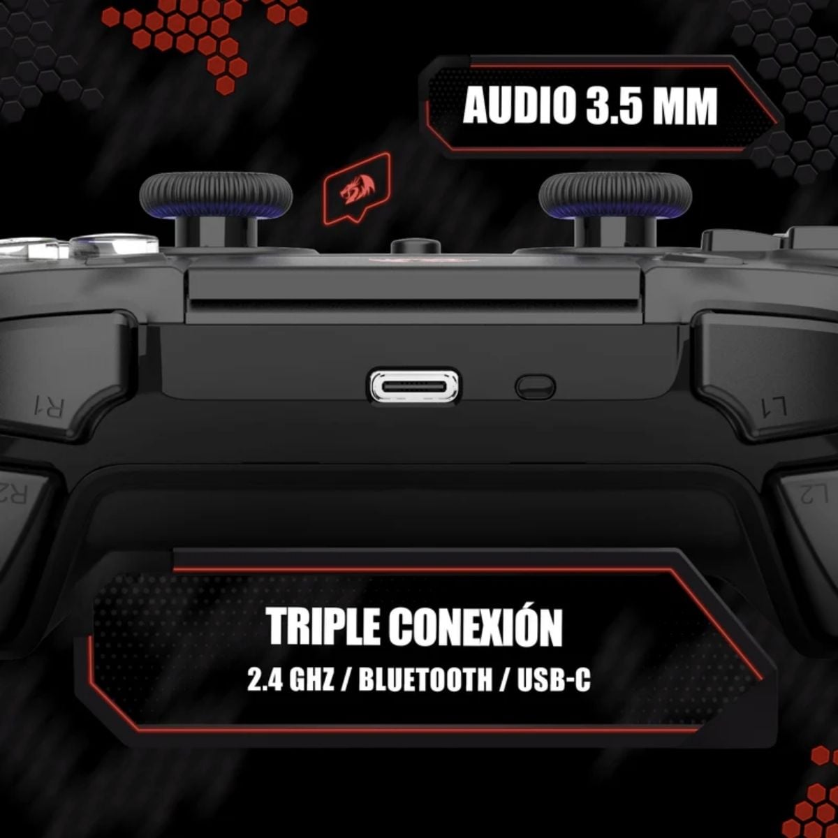 GAMEPAD REDRAGON DARKFLAME G820 WIRELESS FOR PC PS4 ANDROID - 4