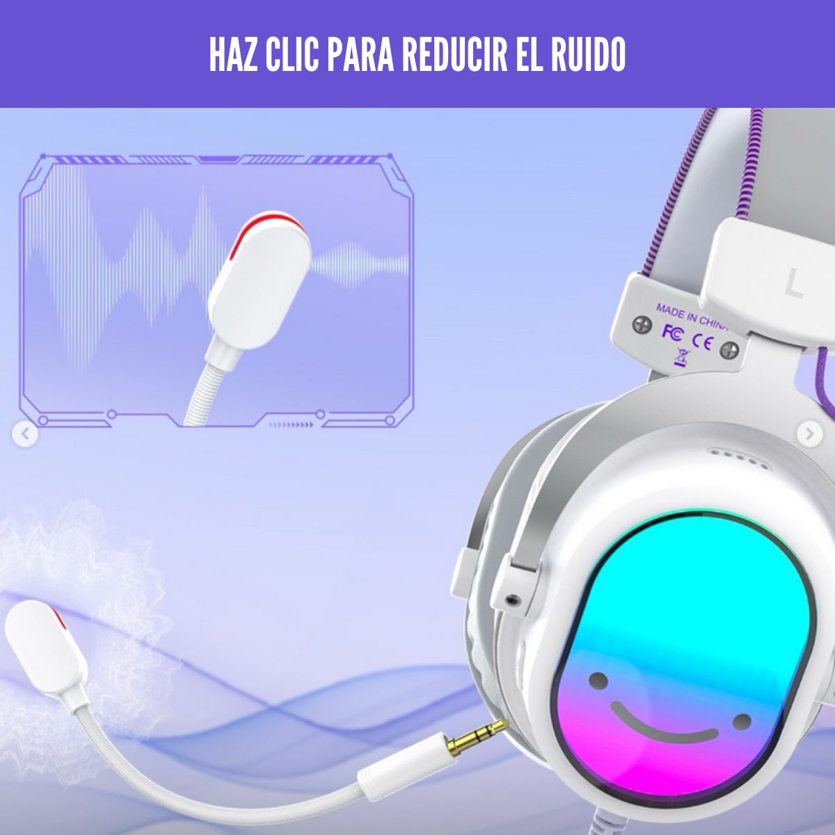 AUDÍFONO FIFINE AMPLIGAME H16 RGB SONIDO VIRTUAL 7.1 - BLANCO - 3