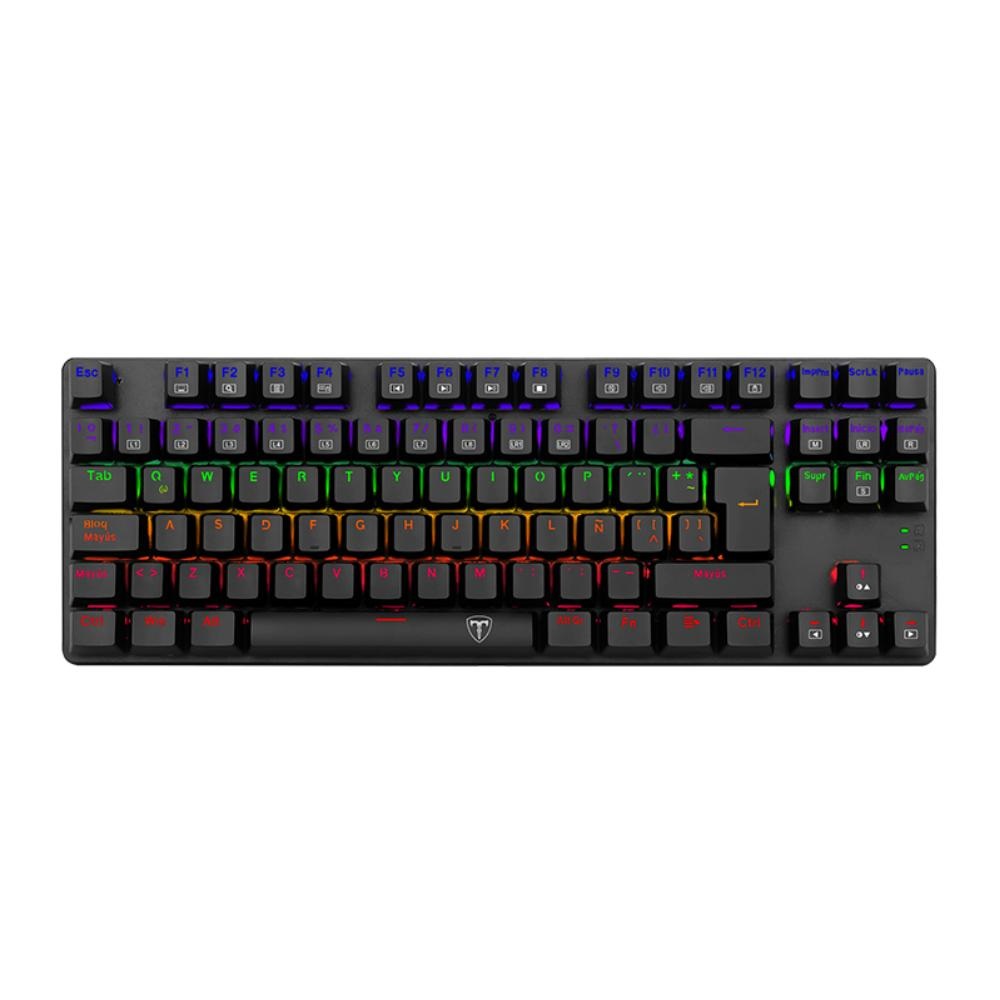 TECLADO T-DAGGER BORA LITE TGK313 TKL RAINBOW SPA SWITCH RED - NEGRO - 1