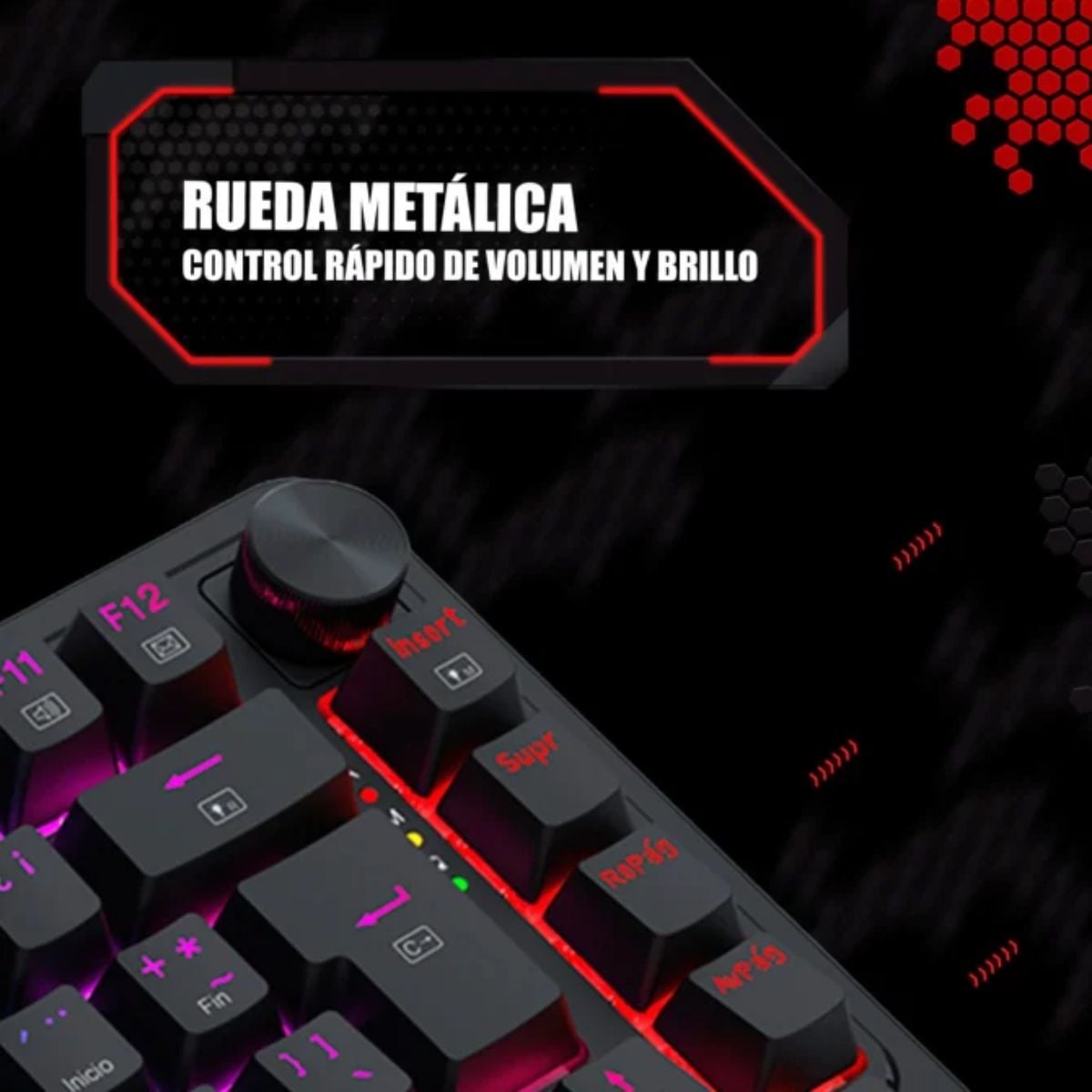 TECLADO REDRAGON UCAL PRO K673 75% WIRELESS ESPAÑOL - BLACK - 3