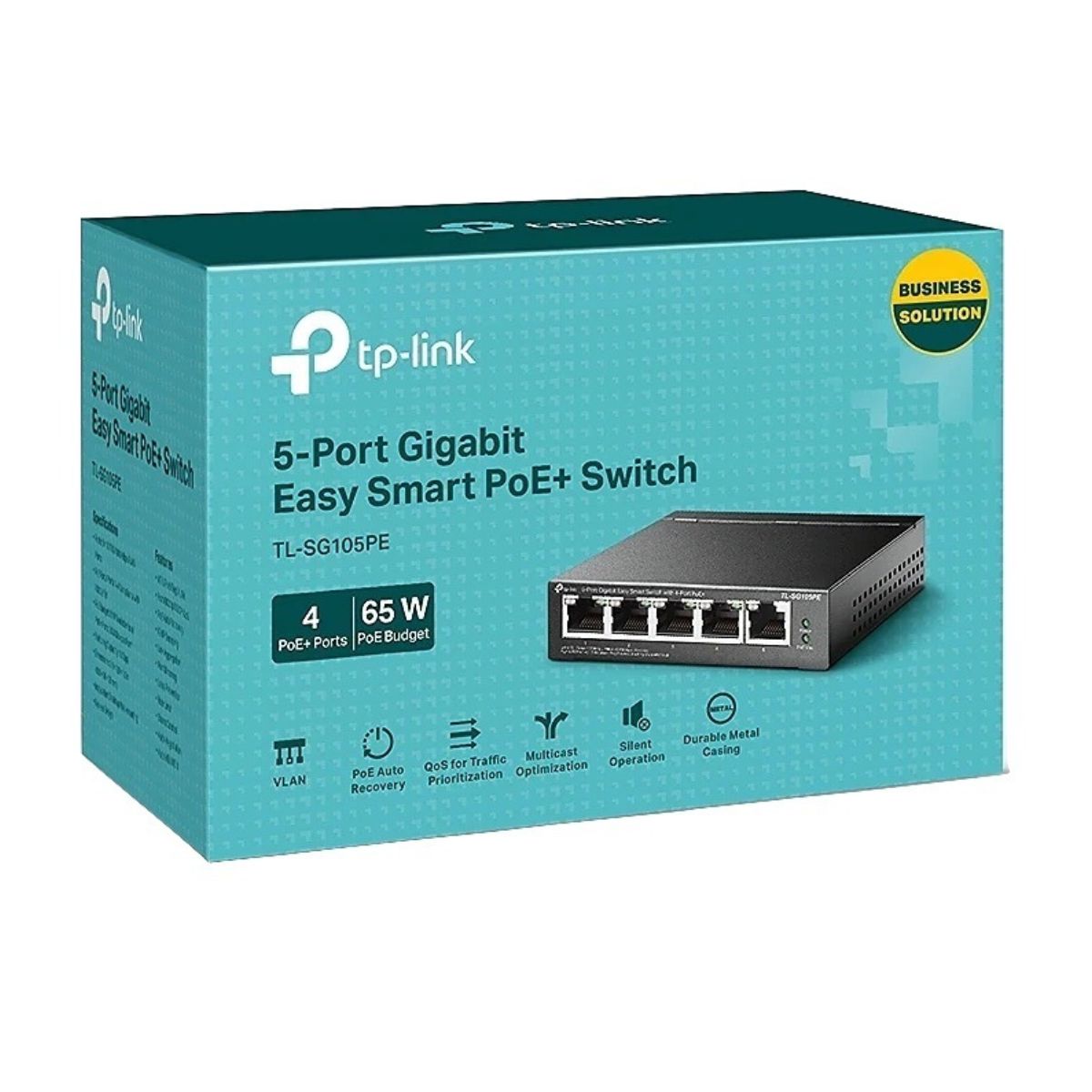 SWITCH TP-LINK TL-SG105PE DE 5 PUERTOS GIGABIT (4 PUERTOS POE+) - 5
