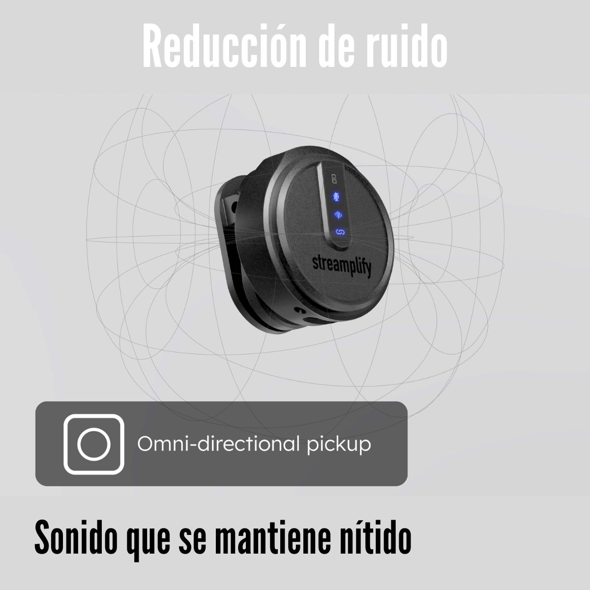 MICRÓFONO LAVALIER STREAMPLIFY MIC GO 48 OMNI DIRECCIONAL - NEGRO - 5