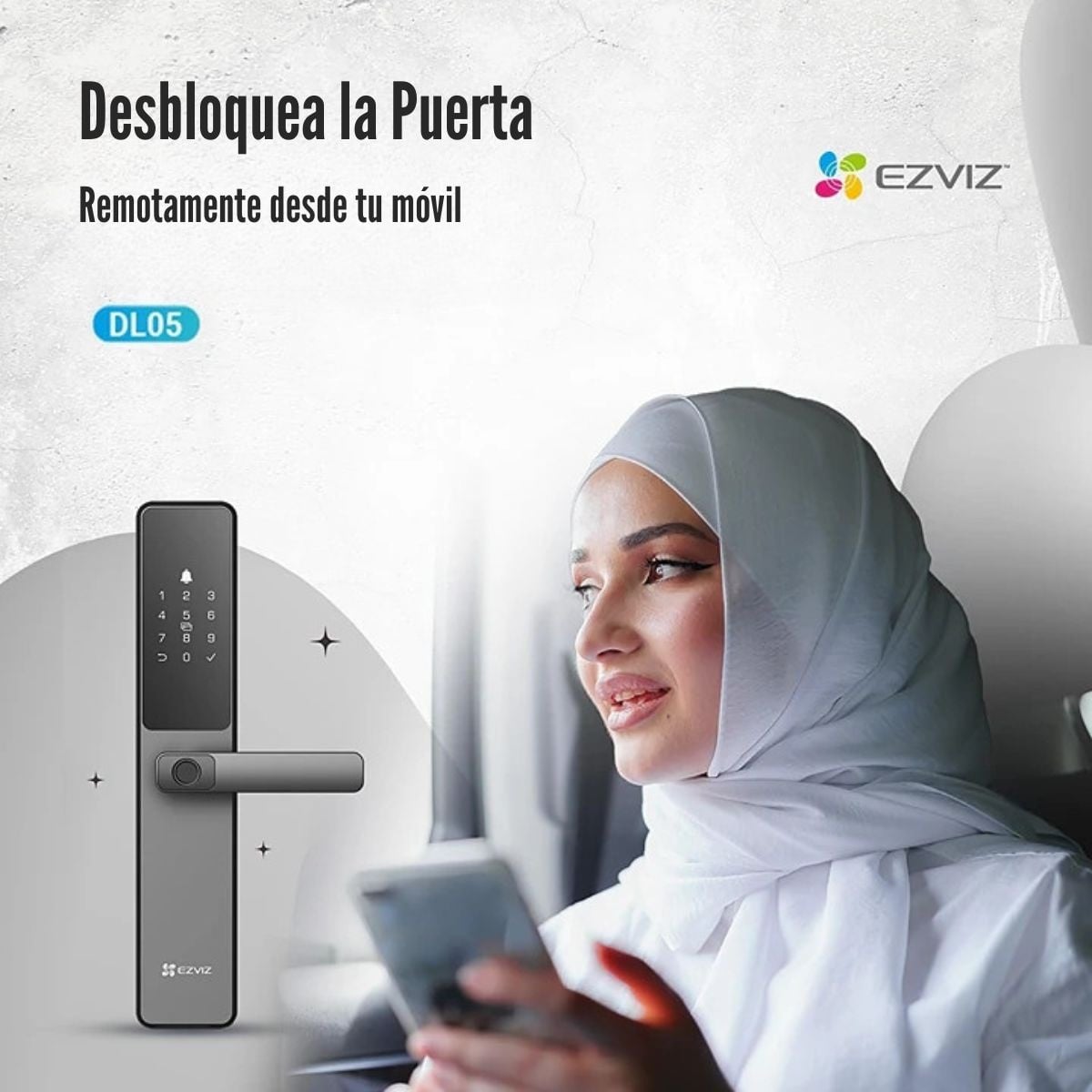 CERRADURA EZVIZ SMART LOCK DL05 CON HUELLA DACTILAR IP65 HOMEPLAY - 3
