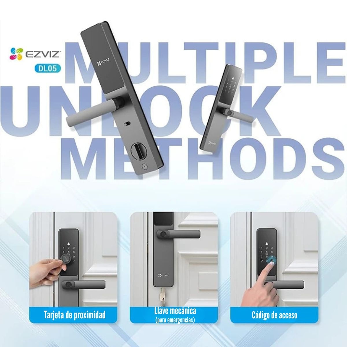 CERRADURA EZVIZ SMART LOCK DL05 CON HUELLA DACTILAR IP65 HOMEPLAY - 6