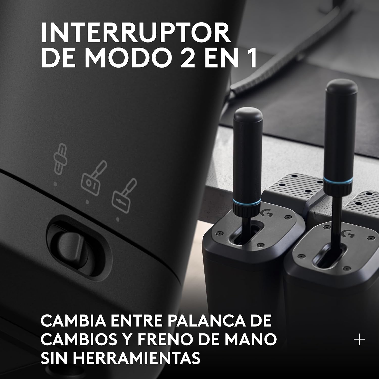 PALANCA DE CAMBIOS 2 EN 1 LOGITECH RS SHIFTER Y HANDBRAKE - 2