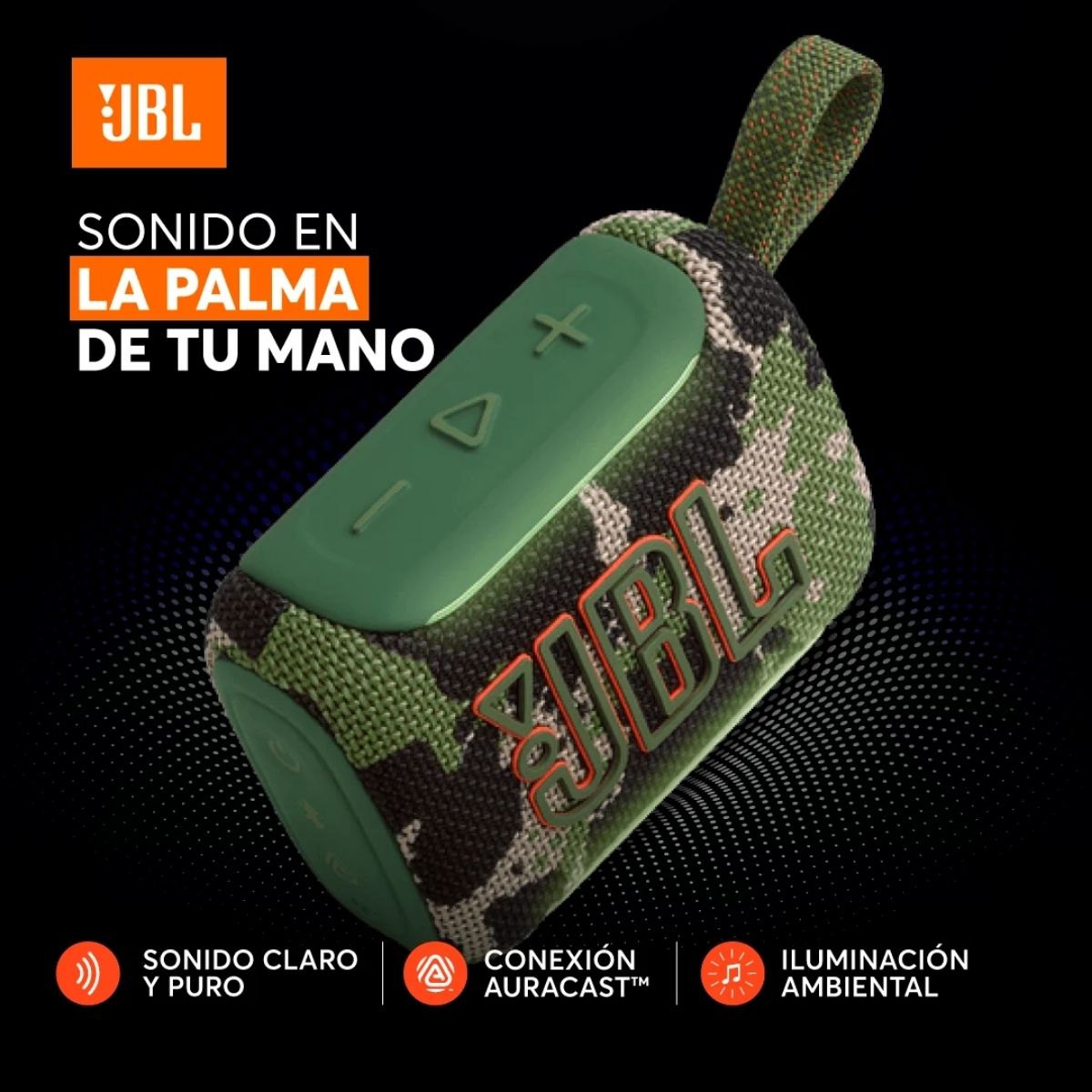 PARLANTE JBL GO 5 BLUETOOTH 6.0 IP68 - CAMUFLADO - 2