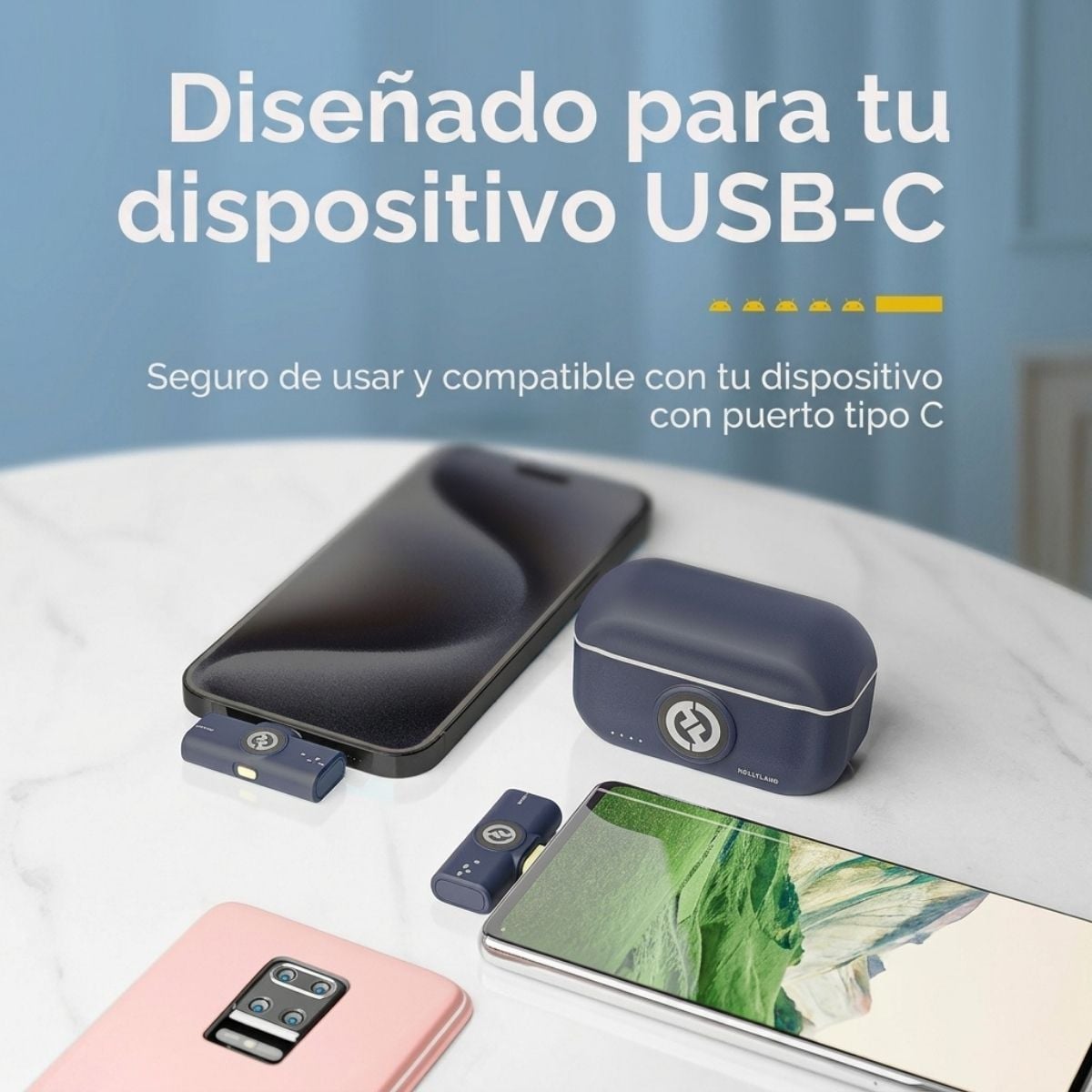 MICRÓFONO LAVALIER HOLLYLAND LARK M2 (USB-C) - NEGRO - 5
