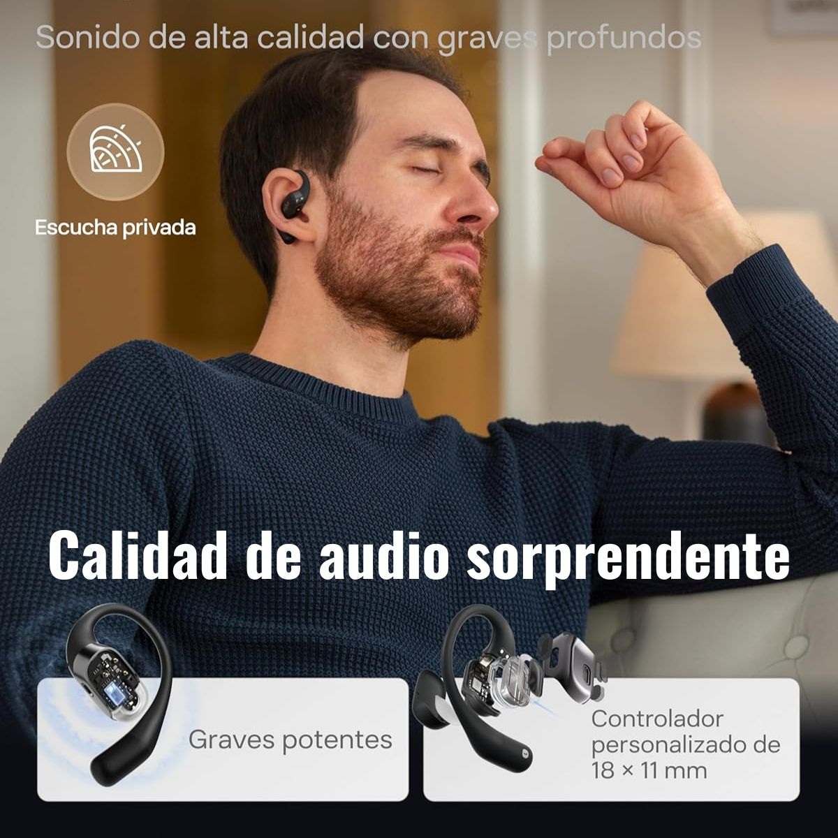 AUDÍFONO SHOKZ OPENFIT SE BUNDLE T910 TRUE WIRELESS OPEN EARS - BLACK - 3