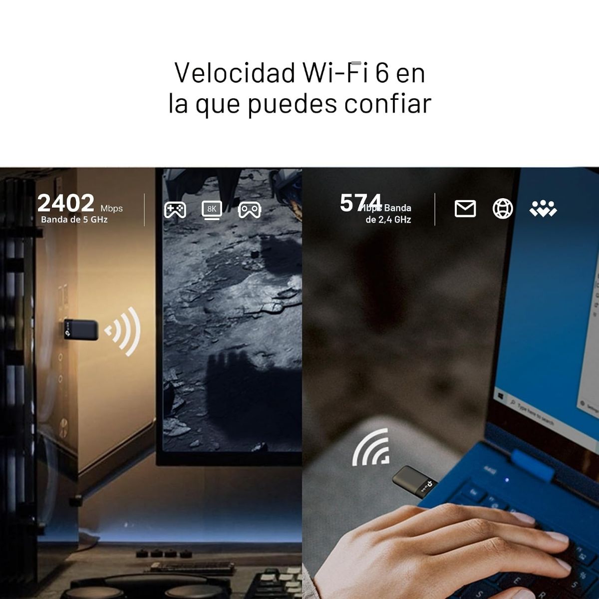 ADAPTADOR USB TP-LINK ARCHER TX50U WI-FI 6 AX3000 WIRELESS - 2