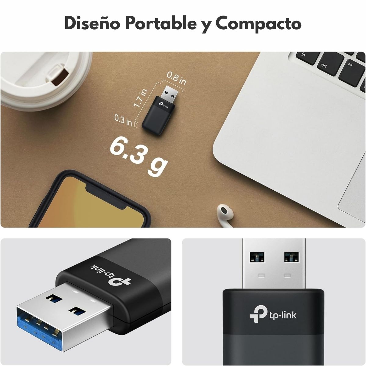 ADAPTADOR USB TP-LINK ARCHER TX50U WI-FI 6 AX3000 WIRELESS - 3
