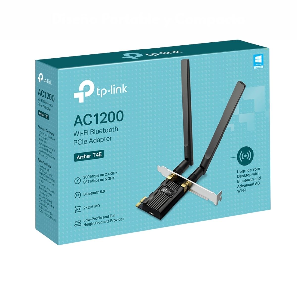 ADAPTADOR PCIE TP-LINK ARCHER T4E WIFI BLUETOOTH 5.0 AC1200 - 5