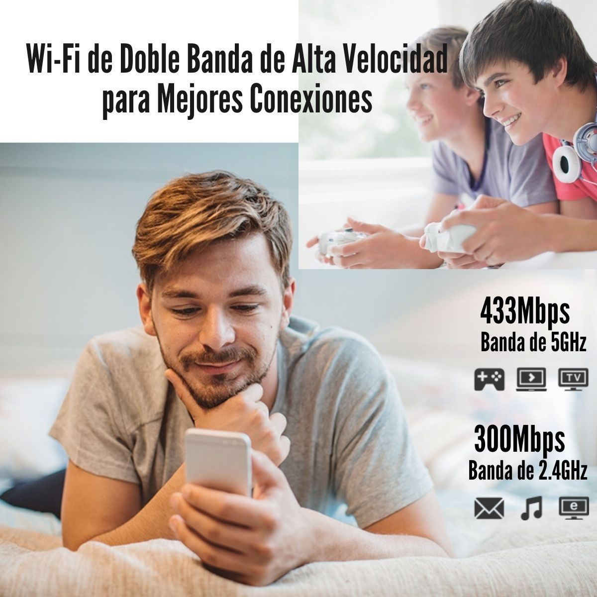 EXTENSOR DE COBERTURA TP-LINK RE205 WI-FI DUAL BAND AC750 - 4