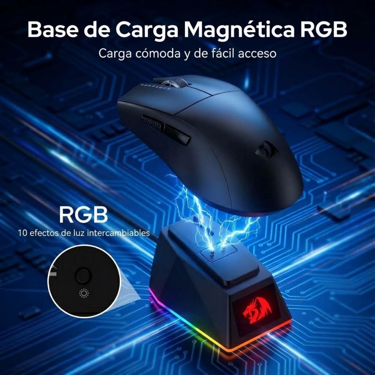 MOUSE REDRAGON KING ULTRA M999 RGB WIRELESS - BLACK - 4