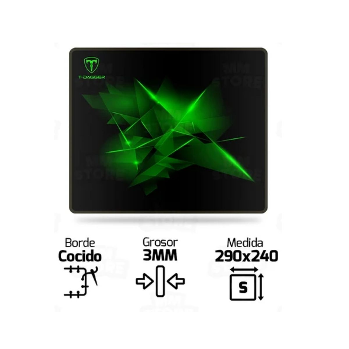 MOUSEPAD T-DAGGER GEOMETRY S TMP101 TAMAÑO: 290 X 240 X 3 MM - 2