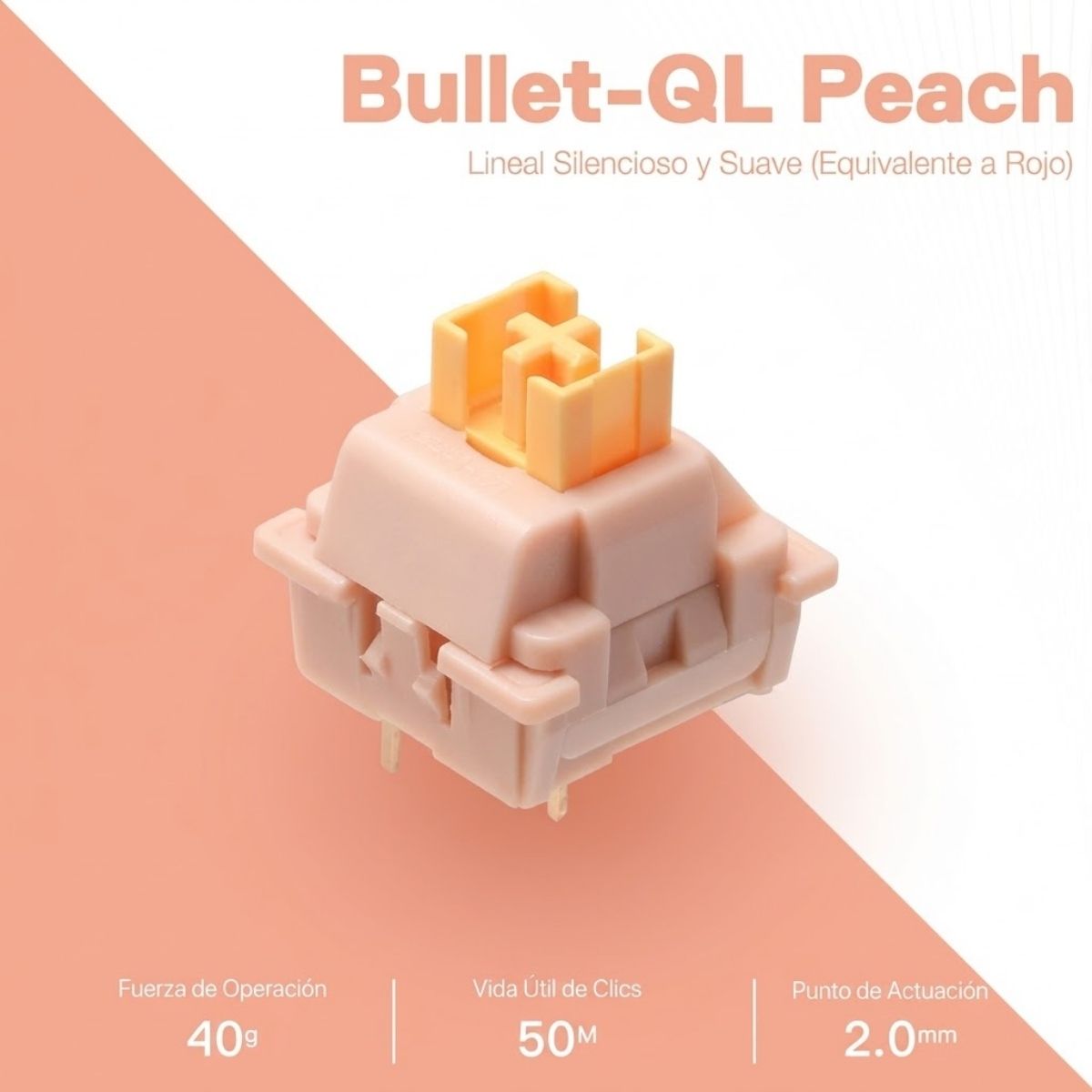 KIT SWITCHES REDRAGON A113 BULLET QL PEACH LINEAR - 2