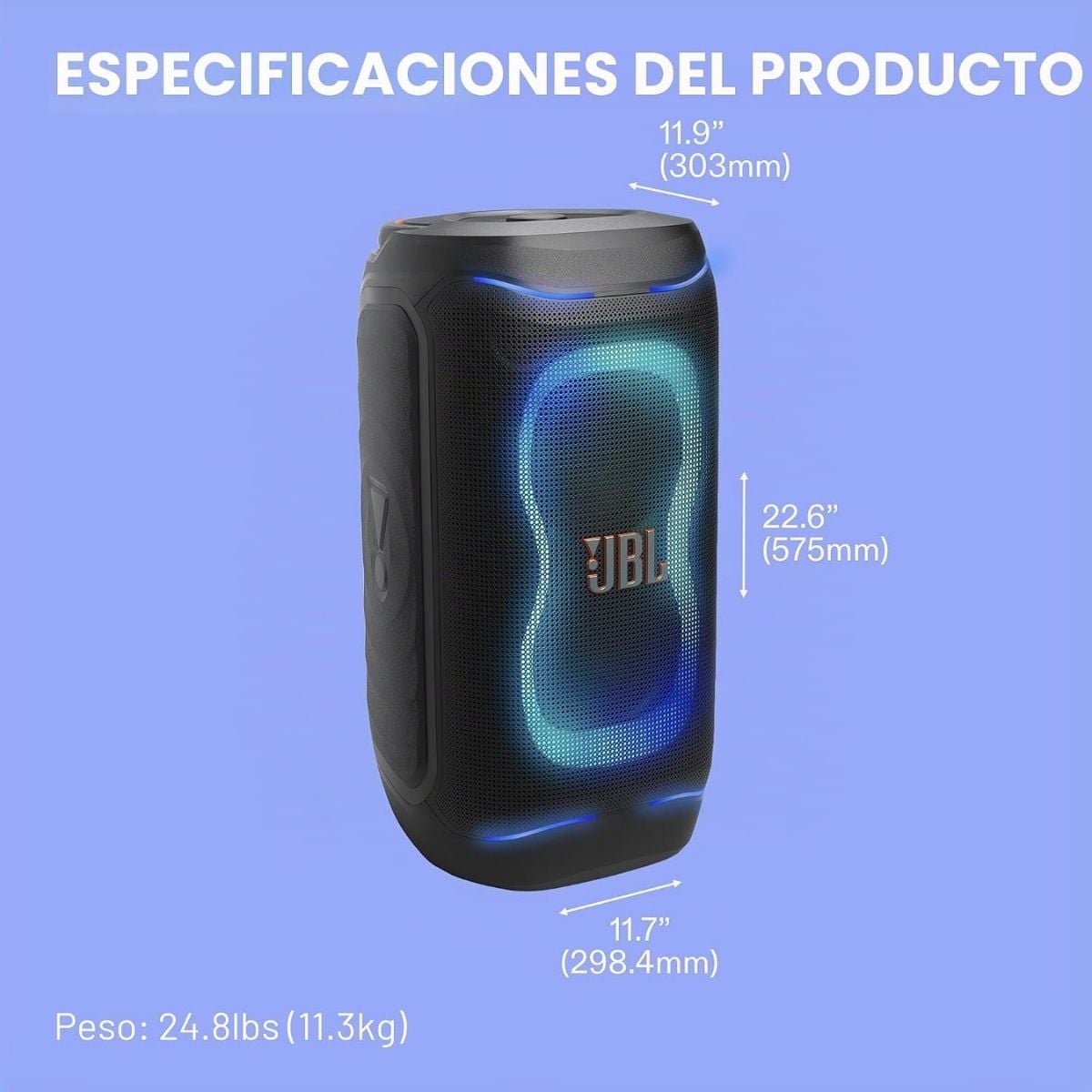 PARLANTE JBL PARTYBOX 130 BLUETOOTH 6.0 200W - NEGRO - 5