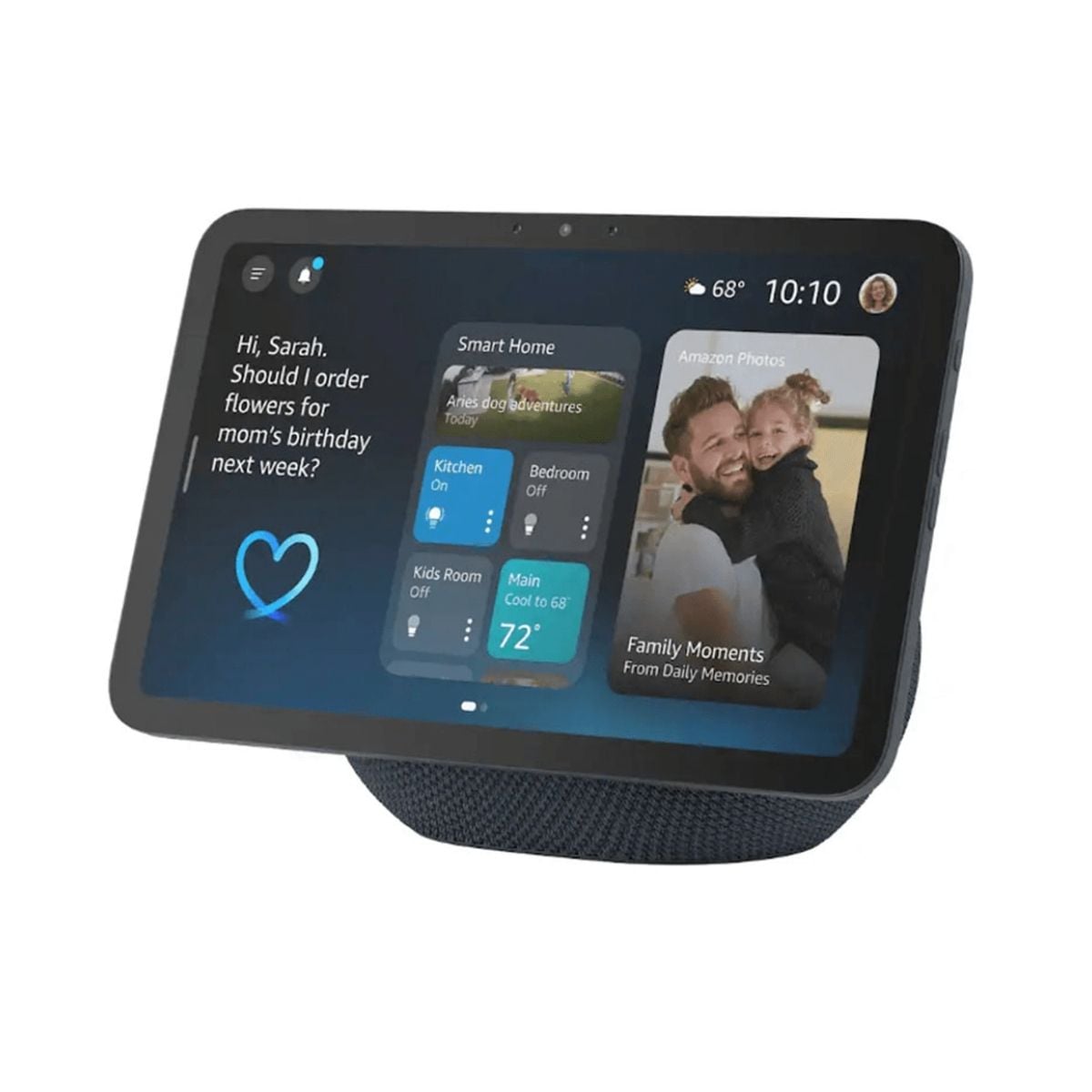 PANTALLA INTELIGENTE AMAZON ECHO SHOW 8 - 4TA GEN ALEXA PLUS - NEGRO - 1