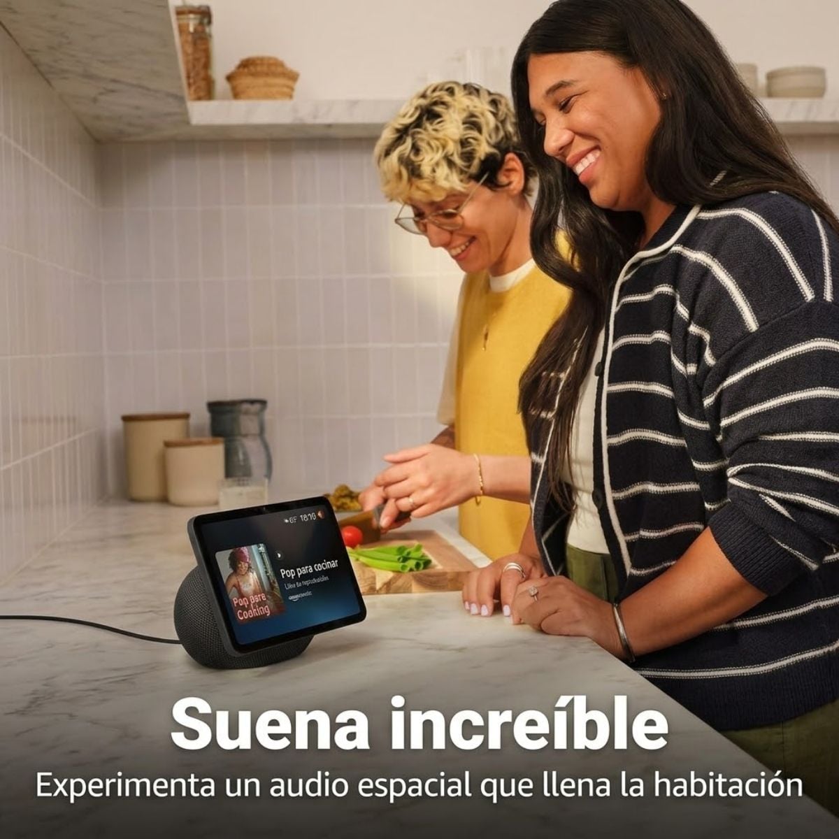 PANTALLA INTELIGENTE AMAZON ECHO SHOW 8 - 4TA GEN ALEXA PLUS - NEGRO - 3