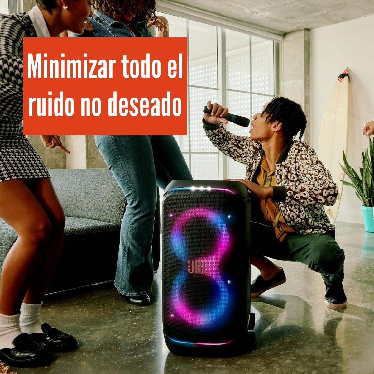 MICRÓFONO JBL PARTYBOX WIRELESS RECARGABLE + ESTUCHE RÍGIDO - 4