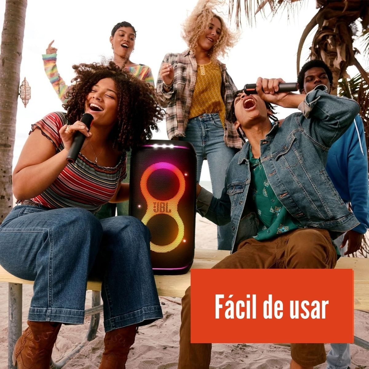 MICRÓFONO JBL PARTYBOX WIRELESS RECARGABLE + ESTUCHE RÍGIDO - 5